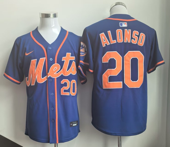 New York Mets ALONSO 20 Blue Cool Base Jersey MLB Jersey