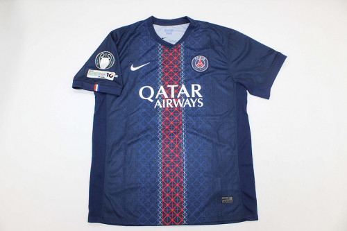 with UCL Winner Patch Fan Version 2025-2026 PSG Home Soccer Jersey Paris Football Maillot