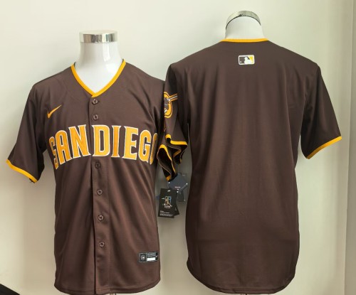 2025 San Diego Padres Blank Brown Cool Base Jersey MLB Shirt