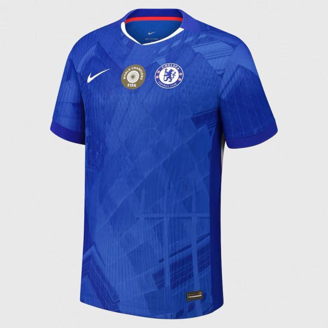with Club World Cup Champions Patch Player Version 2025-2026 Chelsea Home Soccer Jersey Football Shirt