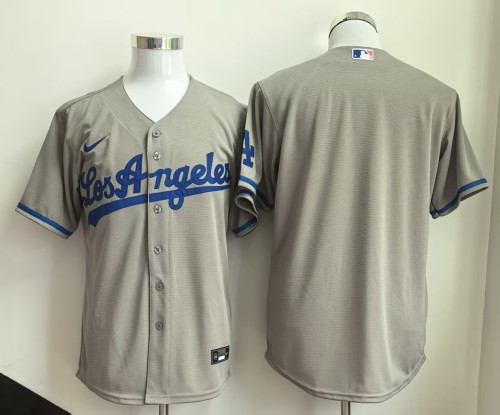 Los Angeles Dodgers Blank Grey Cool Base MLB Jersey