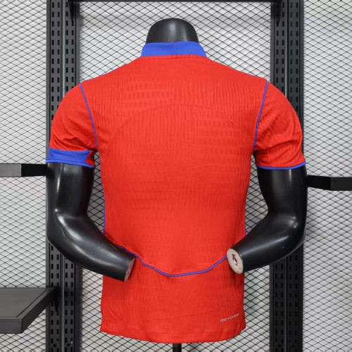 Player Version 2025-2026 PSG Third Away Red Soccer Jersey Paris Football Maillot