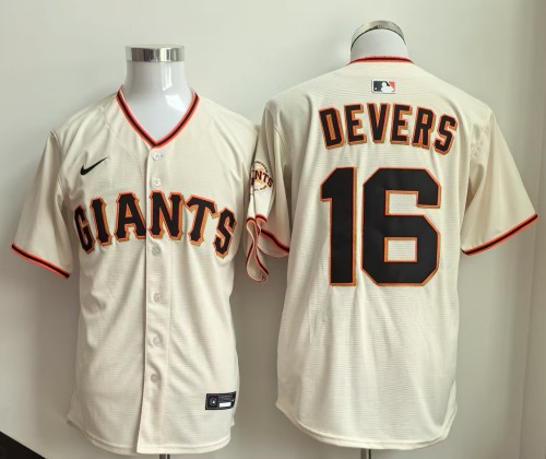 City Edition San Francisco Giants DEVERS 16 Off-White 2025 Cool Base Jersey