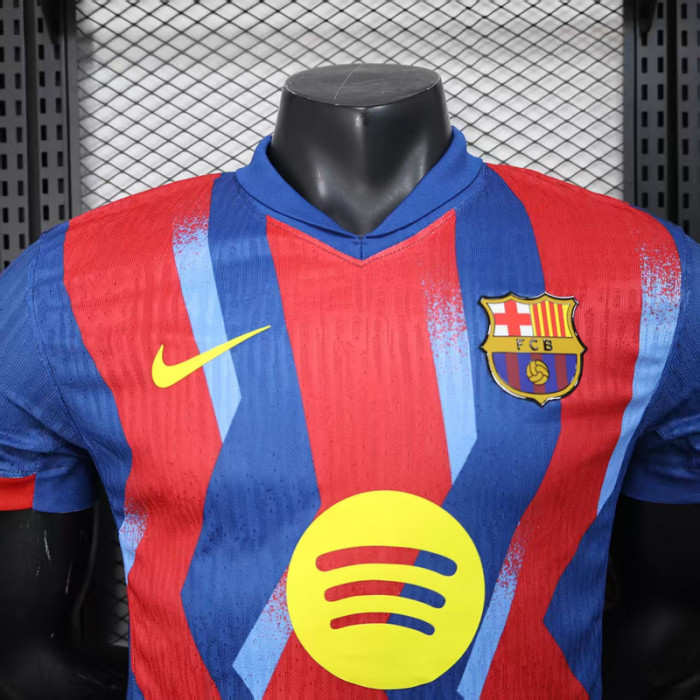 Barca Camisetas de Futbol Player Version 2025-2026 Barcelona Blue/Red Special Edition Soccer Jersey