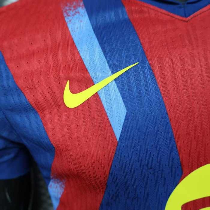 Barca Camisetas de Futbol Player Version 2025-2026 Barcelona Blue/Red Special Edition Soccer Jersey