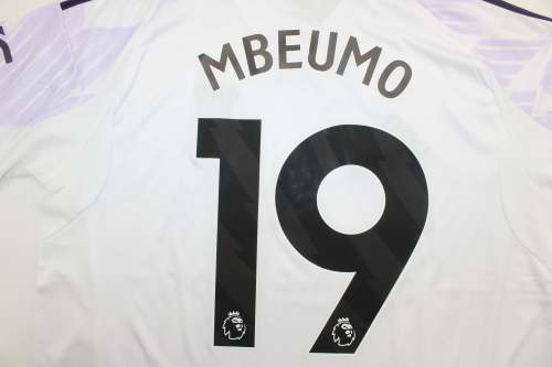with EPL Patch Fan Version 2025-2026 Manchester United MBEUMO 19 Away Soccer Jersey Football Shirt