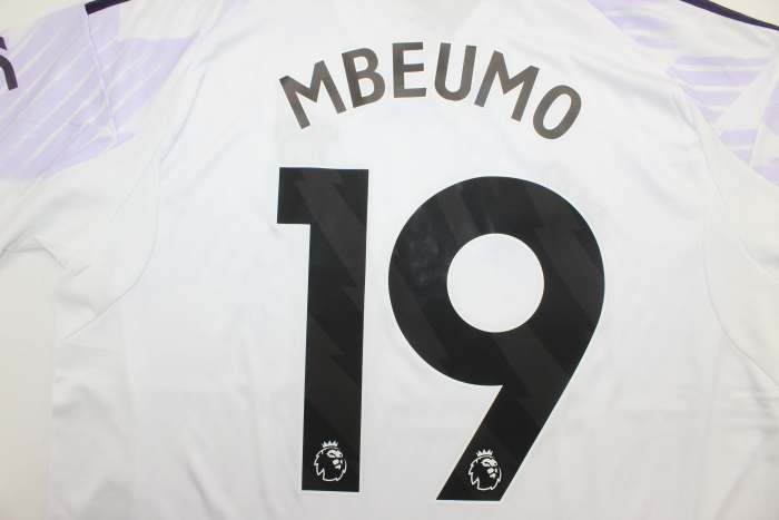 with EPL Patch Fan Version 2025-2026 Manchester United MBEUMO 19 Away Soccer Jersey Football Shirt