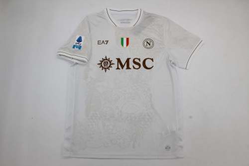 with Scudetto+Serie A Patch Fan Version 2025-2026 Calcio Napoli Away Football Shirt Napoles Soccer Training Jersey