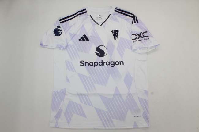 with EPL Patch Fan Version 2025-2026 Manchester United Away Soccer Jersey Football Shirt