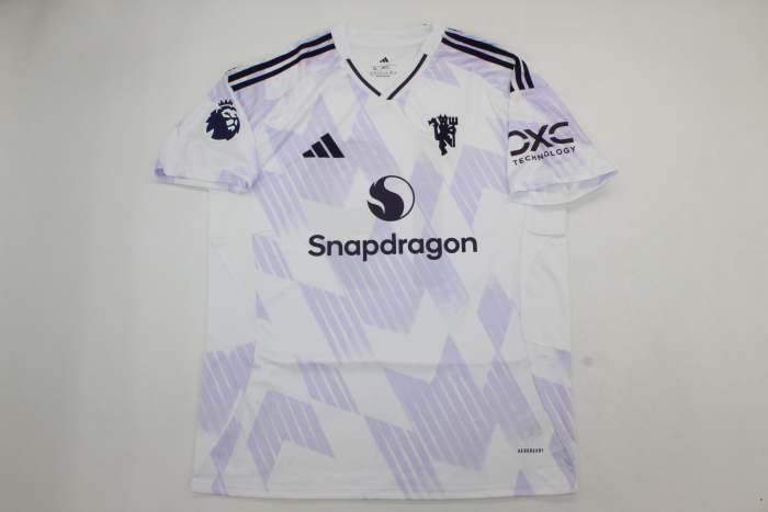with EPL Patch Fan Version 2025-2026 Manchester United Away Soccer Jersey Football Shirt