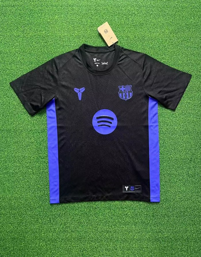 Barca Camisetas de Futbol Fan Version 2024-2025 Barcelona Black/Blue Soccer Jersey