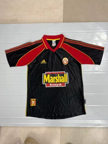 Retro Jersey 1999-2000 Galatasaray Third Away Black Soccer Jersey Vintage Football Shirt