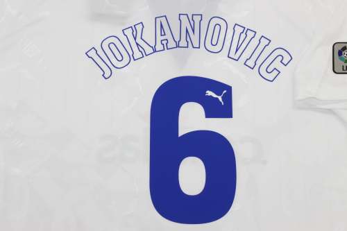 with LFP Patch Retro Jersey 1995-1996 Tenerife JOKANOVIG 6 Home Soccer Jersey Tenerice Football Shirt