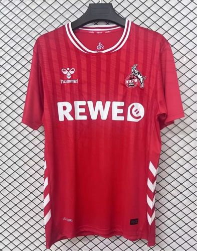 Fans Version 2025-2026 1. FC Köln Away Red Soccer Jersey Koln Fooball Shirt