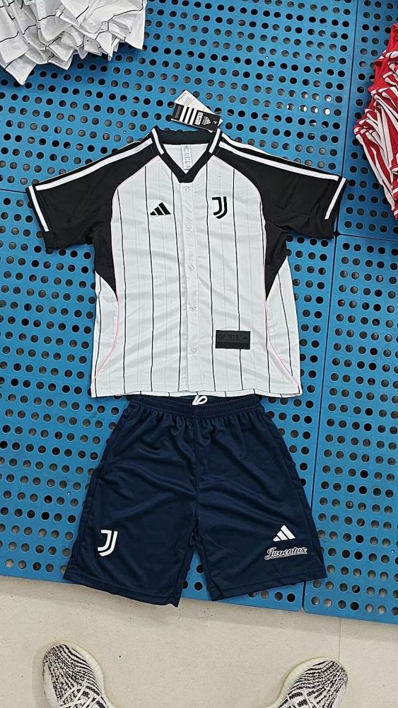 Youth/Kids 2025-2026 Juventus White Baseball Jersey Child MLB Shirt