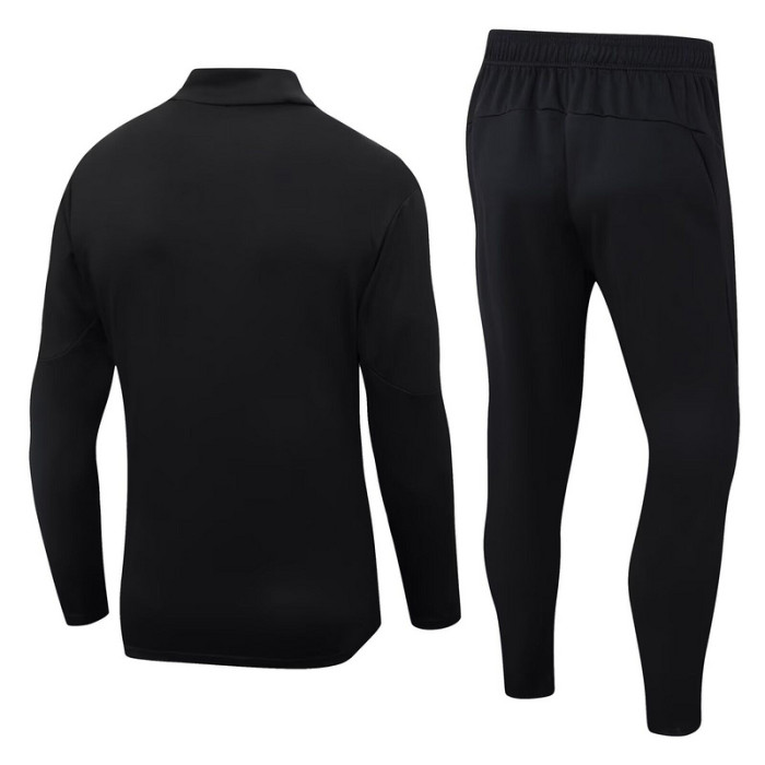 2025-2026 Manchester City Black Soccer Training Sweater and Pants Football Kit