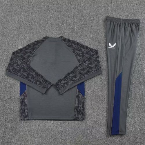 2025-2026 Feyenoord Dark Grey Soccer Training Sweater and Pants Football Kit