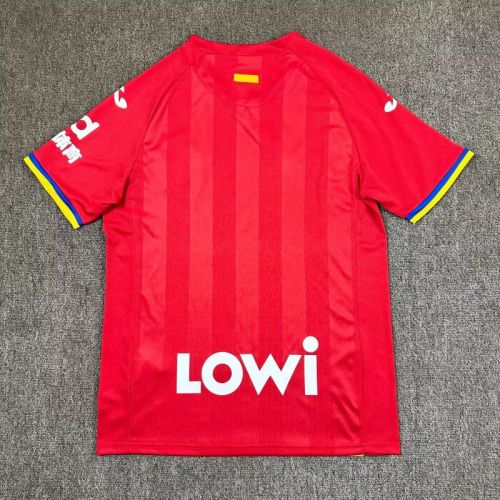 Fans Version 2025-2026 Getafe Away Red Soccer Jersey Football Shirt