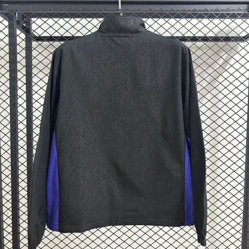 2025-2026 Barcelona Black/Purple Soccer Windbreaker Jacket Football Jacket