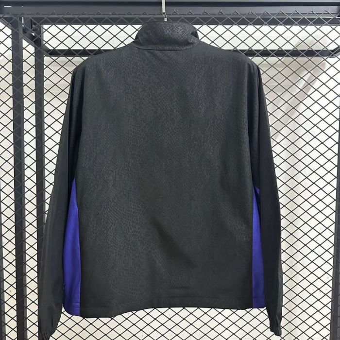 2025-2026 Barcelona Black/Purple Soccer Windbreaker Jacket Football Jacket