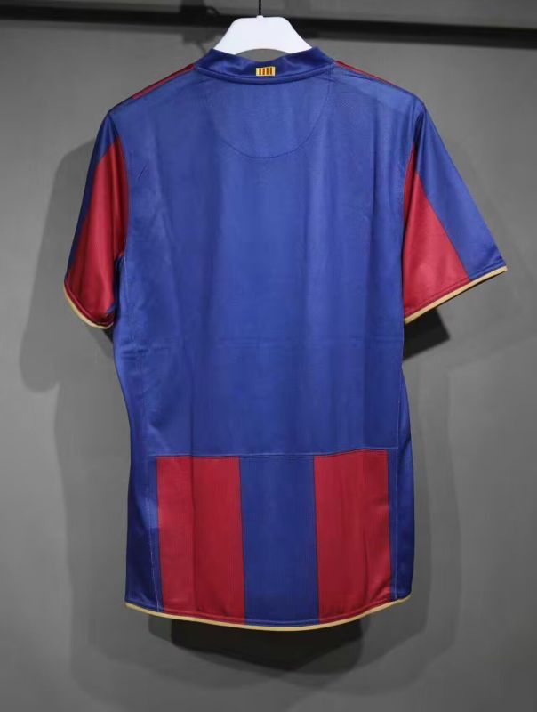 Player Version Retro Jersey 2007-2008 Barcelona Home Soccer Jersey