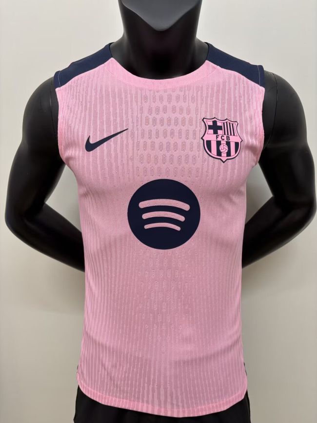 Barca Camisetas de Futbol Player Version 2025-2026 Barcelona Pink Soccer Vest
