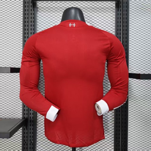 Long Sleeve Player Version 2025-2026 Liverpool Home Soccer Jersey Football Shirt