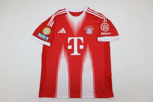 with Club World Cup Patch Fan Version 2025-2026 Bayern Munich Home Soccer Jersey Bayern Munchen Red/White Football Shirt