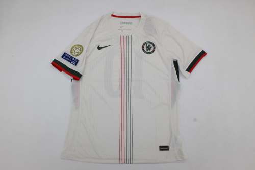 with Club World Cup+Football Unites the World FIFA Badge Fan Version 2025-2026 Chelsea Away White Soccer Jersey Football Shirt
