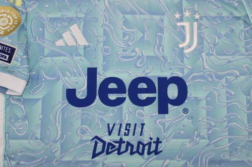with Sponor Logo+Club World Cup Patch Maillot Juve Shirt Fans Version 2025-2026 Juventus Away Soccer Jersey Football Shirt
