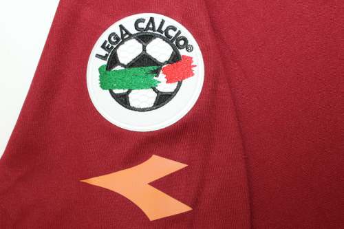 with Serie A Patch Retro Jersey 2006-2007 As Roma Home Soccer Jersey Vintage Football Shirt