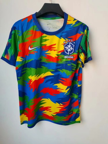 Fan Version 2025 Brazil Blue Colorful Special Edition Soccer Jersey Brasil Camisetas de Futbol