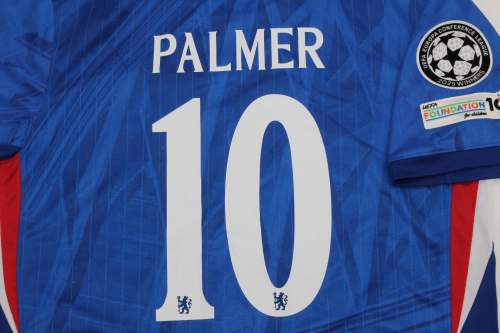 with Club World Cup Champions+UCL Patch Fan Version 2025-2026 Chelsea PALMER 10 Home Soccer Jersey Football Shirt