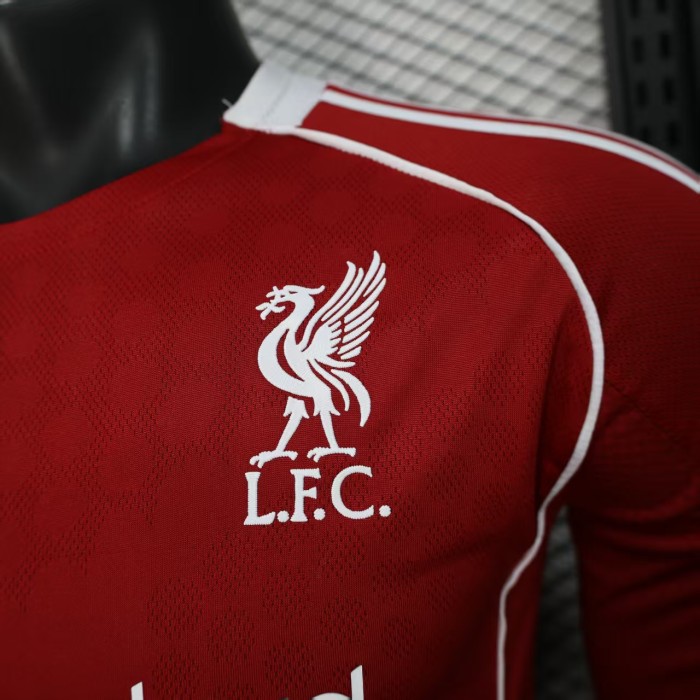 Long Sleeve Player Version 2025-2026 Liverpool Home Soccer Jersey Football Shirt