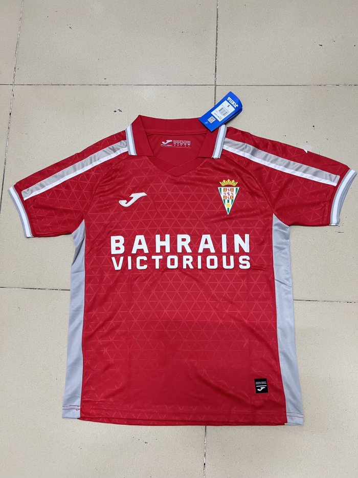 with LALIGA Patch Fan Version 2025-2026 Córdoba Third Away Red Soccer Jersey Cordoba Cordoba Football Shirt