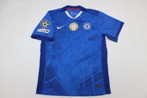 with Club World Cup Champions+UCL Patch Fan Version 2025-2026 Chelsea Home Soccer Jersey Football Shirt