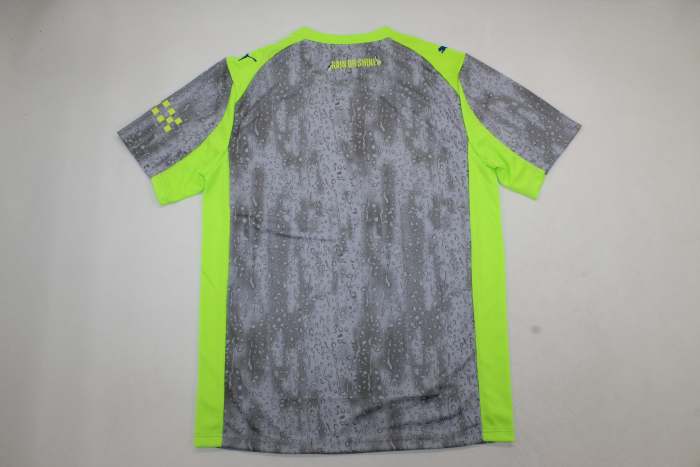 Fan Version 2025-2026 Manchester City Third Away Grey Soccer Jersey Man City Football Shirt