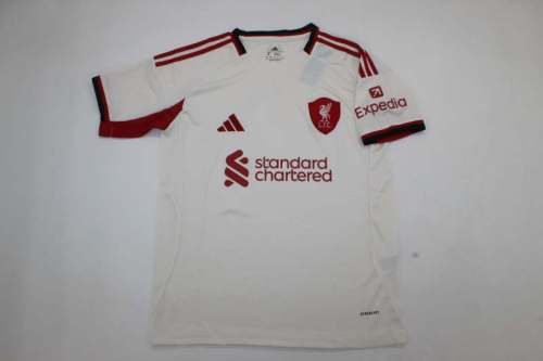 Fan Version 2025-2026 Liverpool Away White Soccer Jersey Football Shirt