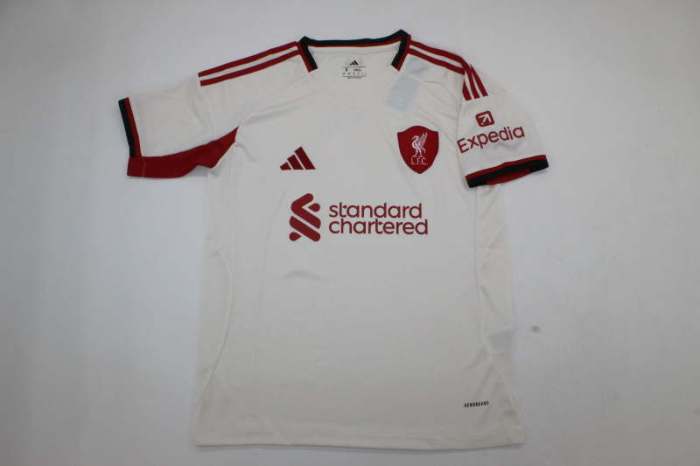 Fan Version 2025-2026 Liverpool Away White Soccer Jersey Football Shirt