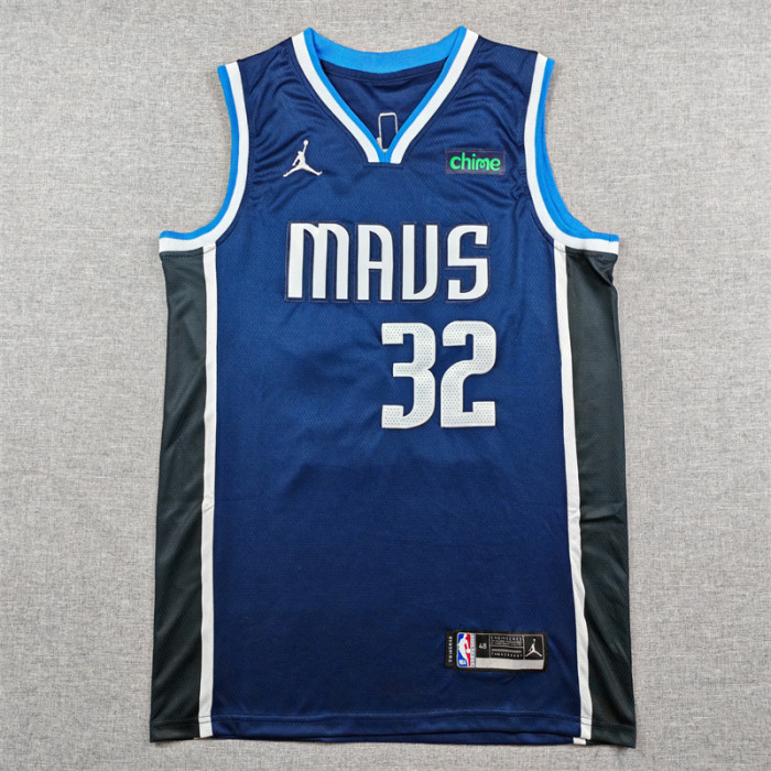 Statement Edition Dallas Mavericks FLAGG 32 Dark Blue NBA Jersey Basketball Shirt
