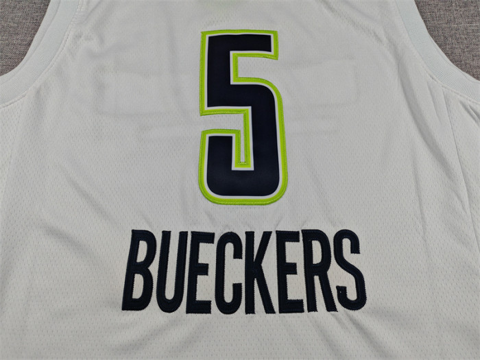 Dallas Wings BUECKERS 5 NBA Jersey White Basketball Shirt