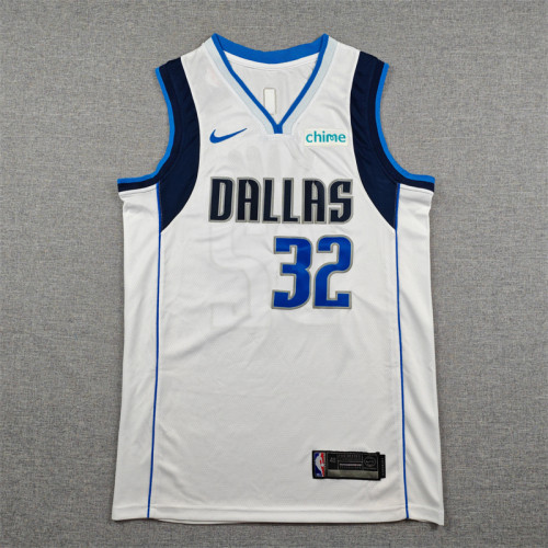 Dallas Mavericks FLAGG 32 White NBA Jersey Basketball Shirt