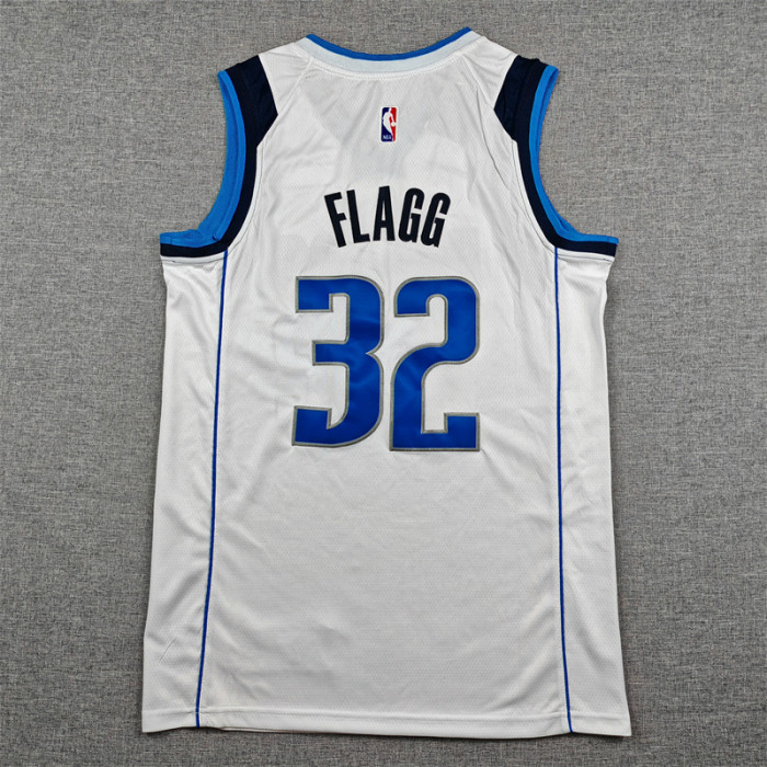 Dallas Mavericks FLAGG 32 White NBA Jersey Basketball Shirt