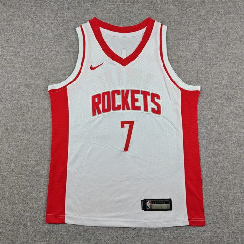Youth/Kids Houston Rockets DURANT 7 White Basketball Shirt Child NBA Jersey