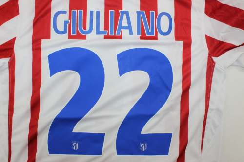 with UCL Patch Fan Version 2025-2026 Atletico Madrid GIULIANO 22 Home Soccer Jersey Football Shirt