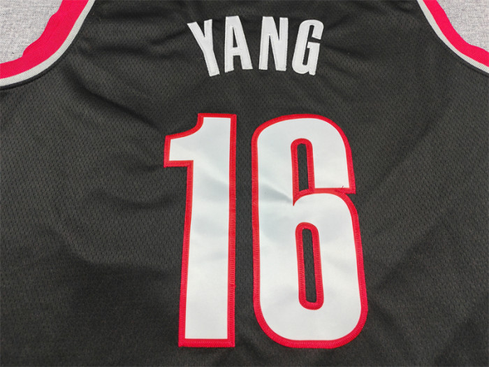 NK Portland Trail Blazers YANG 16 Black NBA Jersey Basketball Shirt