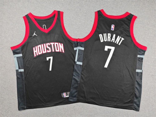 Youth/Kids Houston Rockets DURANT 7 Black Basketball Shirt Child NBA Jersey