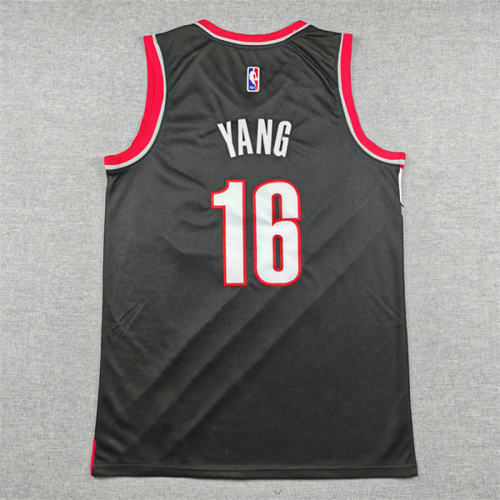 NK Portland Trail Blazers YANG 16 Black NBA Jersey Basketball Shirt