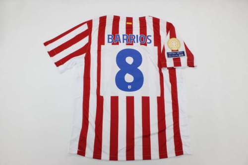 with Club World Cup Patch Fan Version 2025-2026 Atletico Madrid BARRIOS 8 Home Soccer Jersey Football Shirt