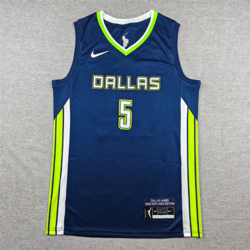 Dallas Wings BUECKERS 5 NBA Jersey Blue Basketball Shirt